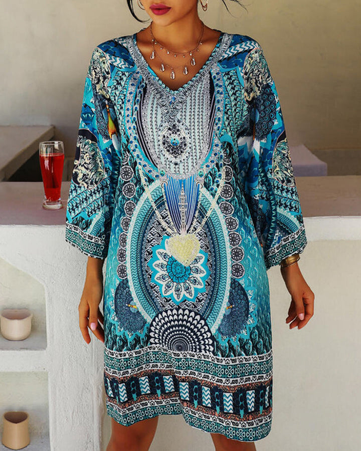 Nathalie | Vestido Bohemio Impreso