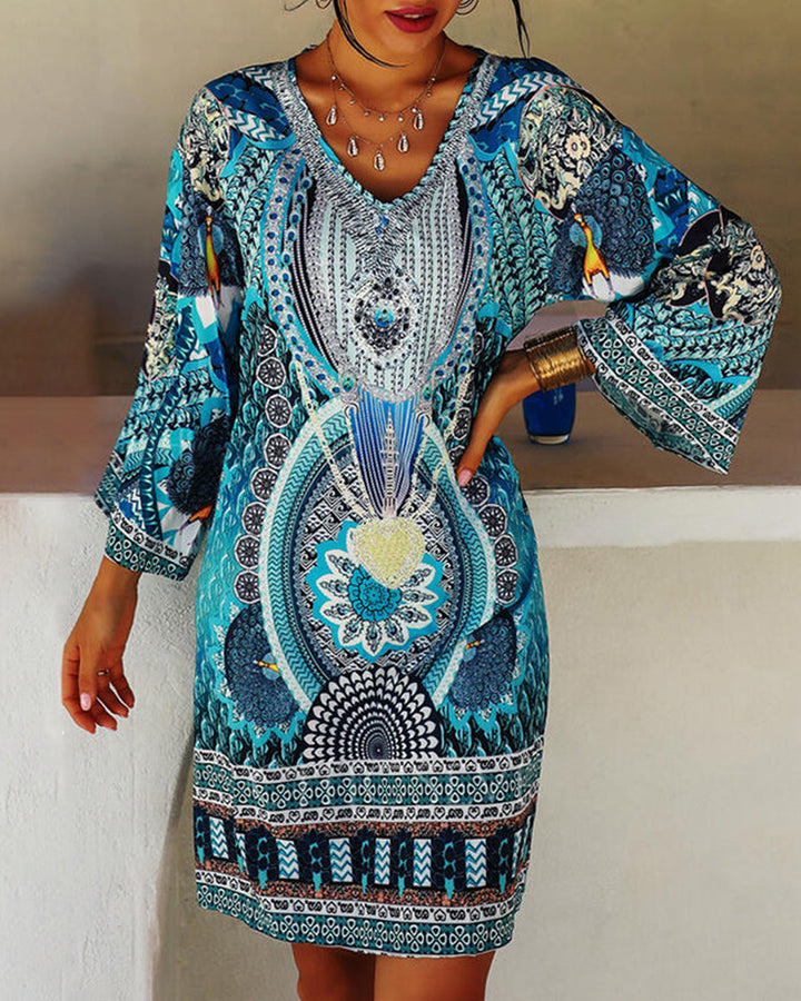 Nathalie | Vestido Bohemio Impreso