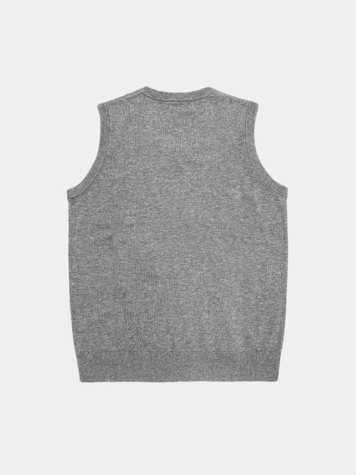 100% Cashmere V Neck Knit Vest - Dalton & Rowe