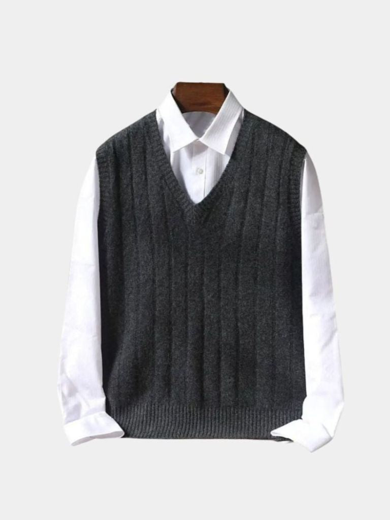 100% Merino Wool Pullover Sweater Vest - Dalton & Rowe