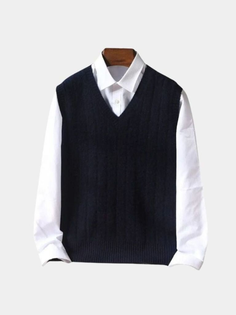 100% Merino Wool Pullover Sweater Vest - Dalton & Rowe
