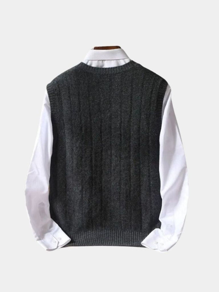 100% Merino Wool Pullover Sweater Vest - Dalton & Rowe