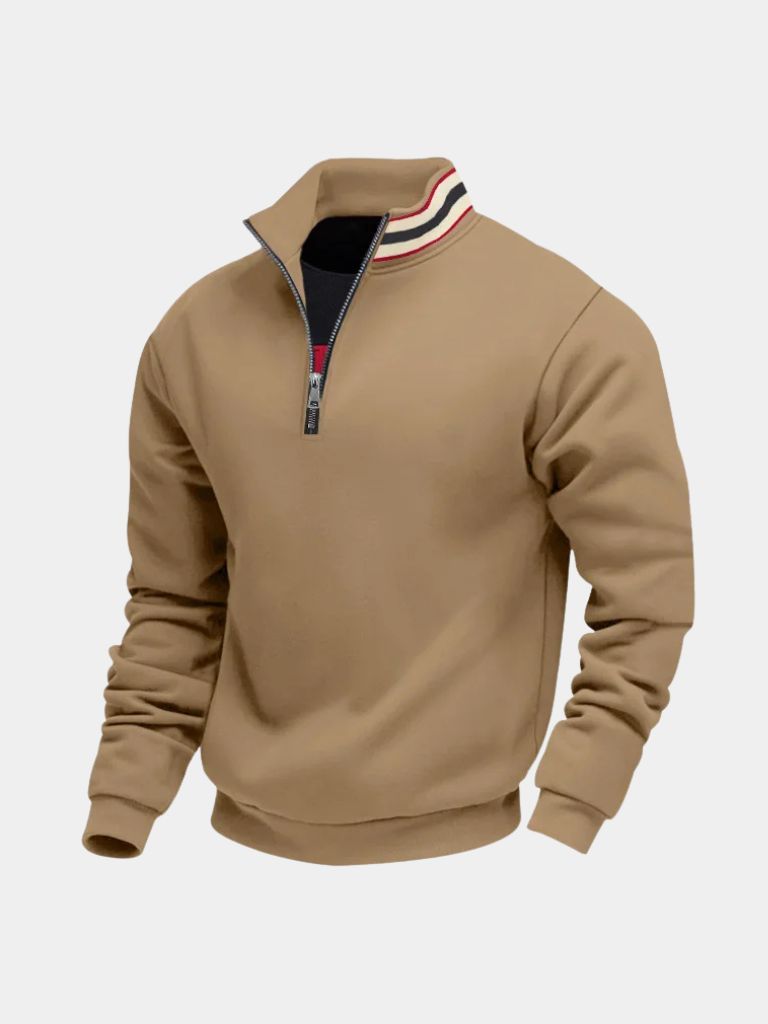 Regent Striped High Collar Pullover - Dalton & Rowe