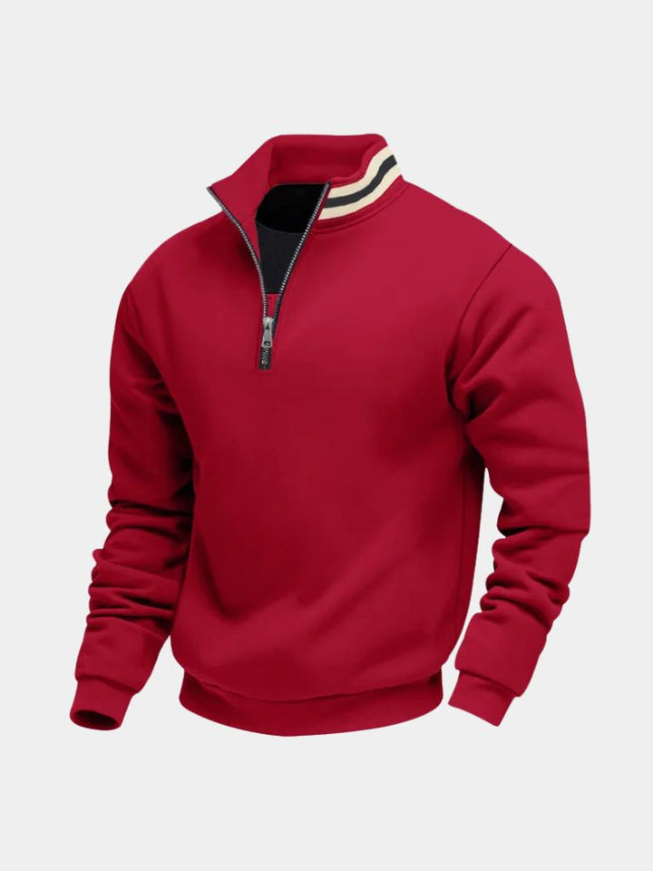 Regent Striped High Collar Pullover - Dalton & Rowe