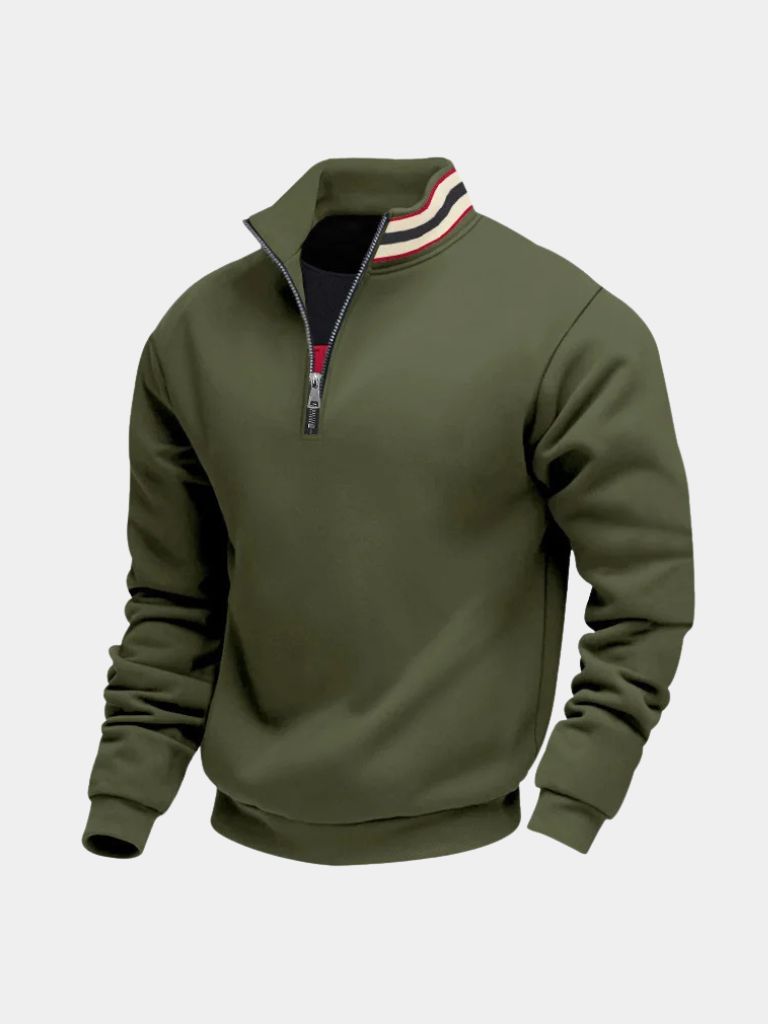 Regent Striped High Collar Pullover - Dalton & Rowe