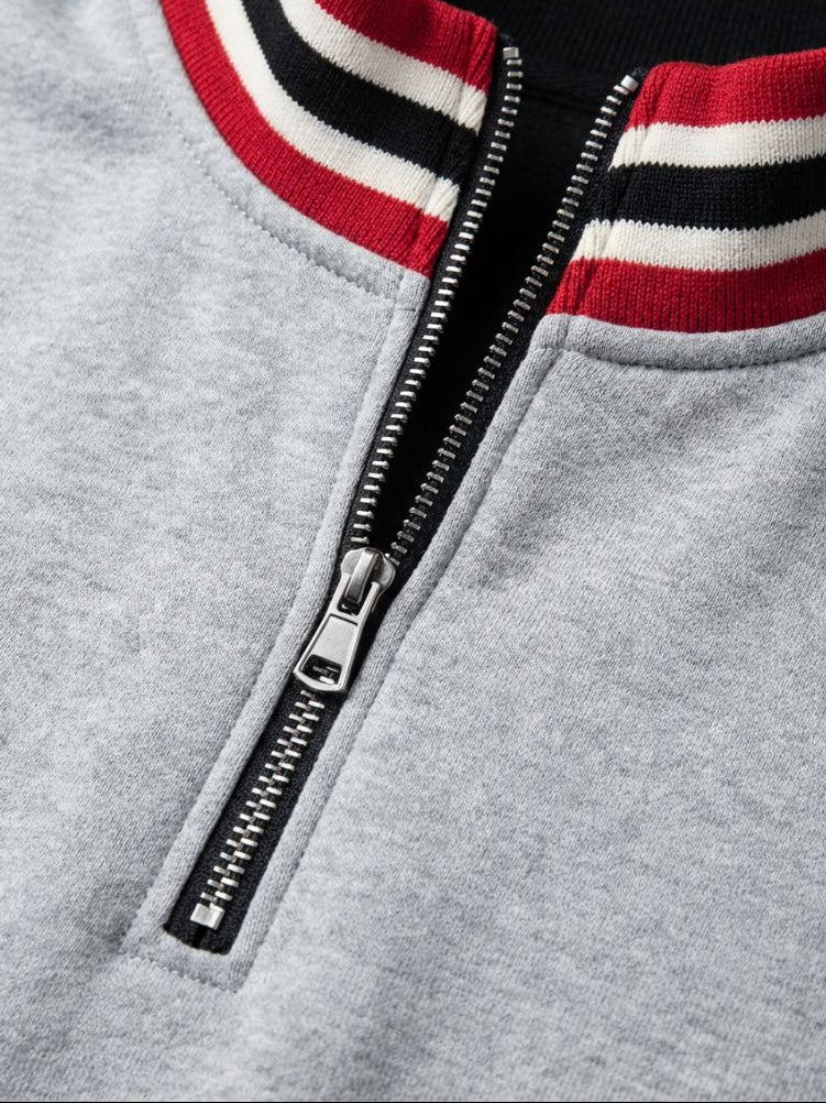 Regent Striped High Collar Pullover - Dalton & Rowe