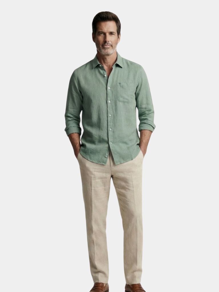 Long Sleeve Essential Linen Shirt - Dalton & Rowe