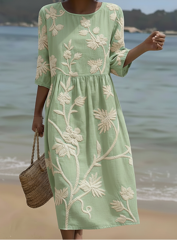 Clara | Vestido Midi Natural