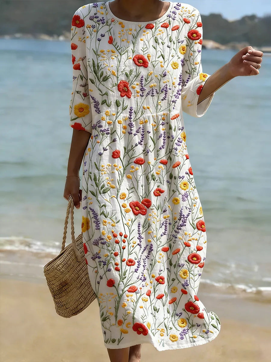 Élise | Vestido Midi Bohemio