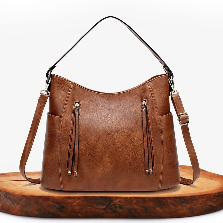 Mélanie | Bolso de Hombro Elegante Multi-Zips