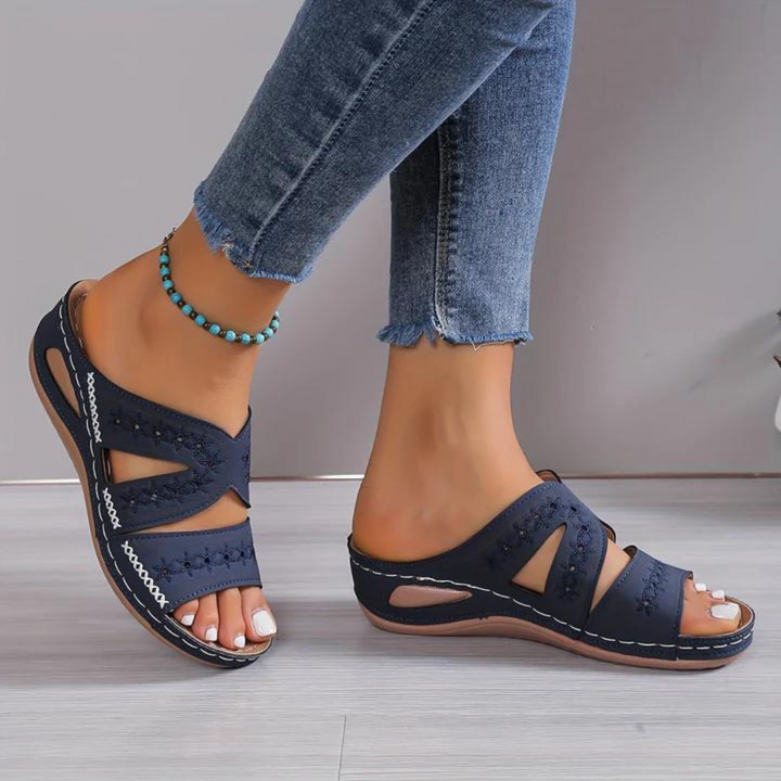 Amélie | Sandalias Ortopédicas Compensadas Abertas