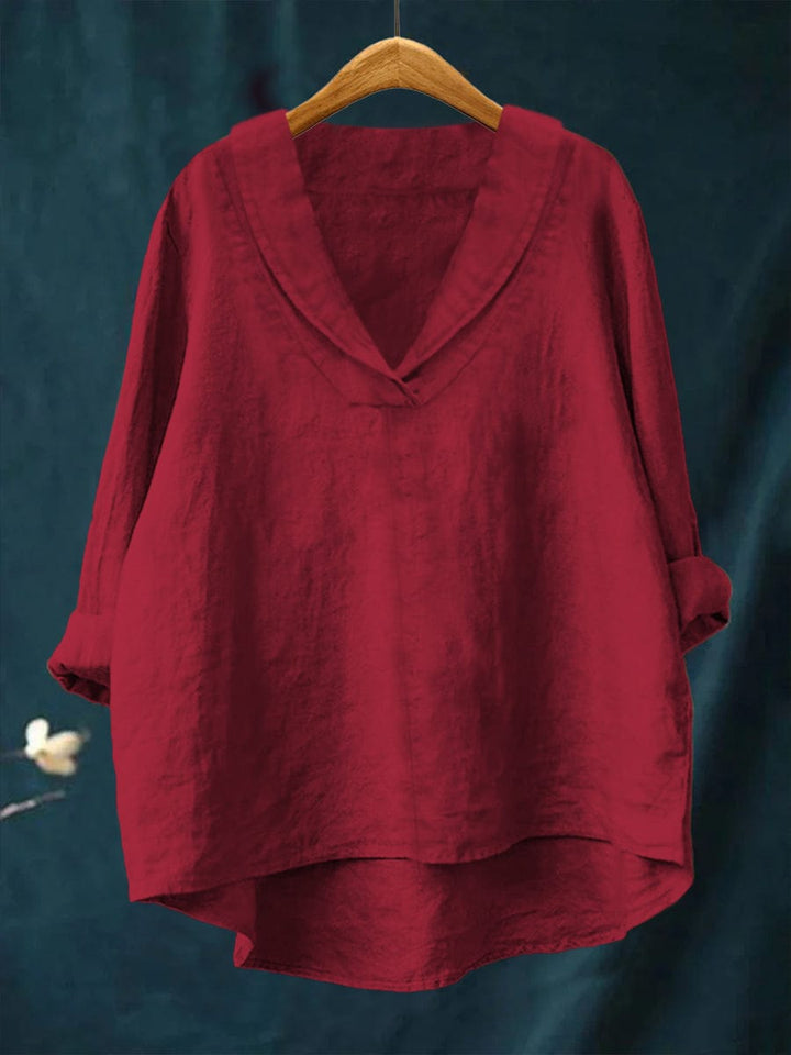 Hortense | Blusa de Cuello en V Fluida