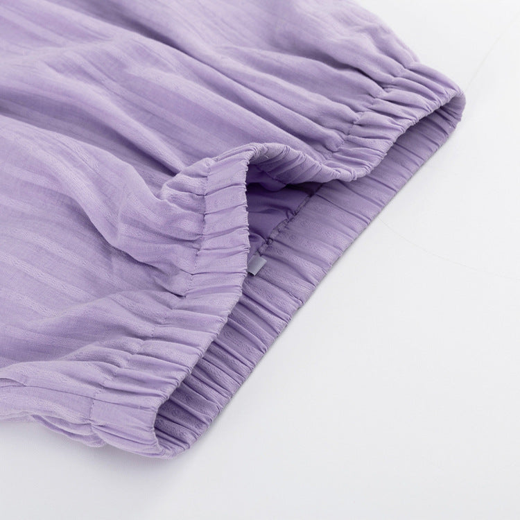 Viola - Conjunto de Camisa Botonada y Shorts Aireados