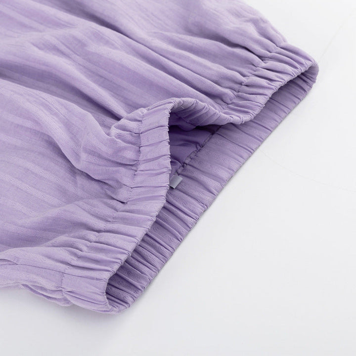 Viola - Conjunto de Camisa Botonada y Shorts Aireados
