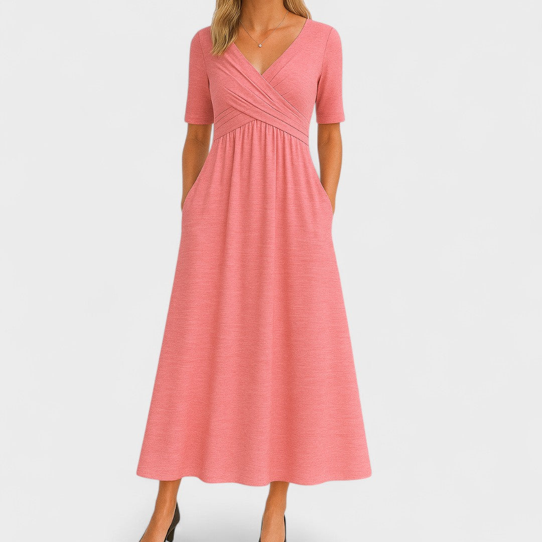 Émilie | Vestido Maxi Cruzado Elegante