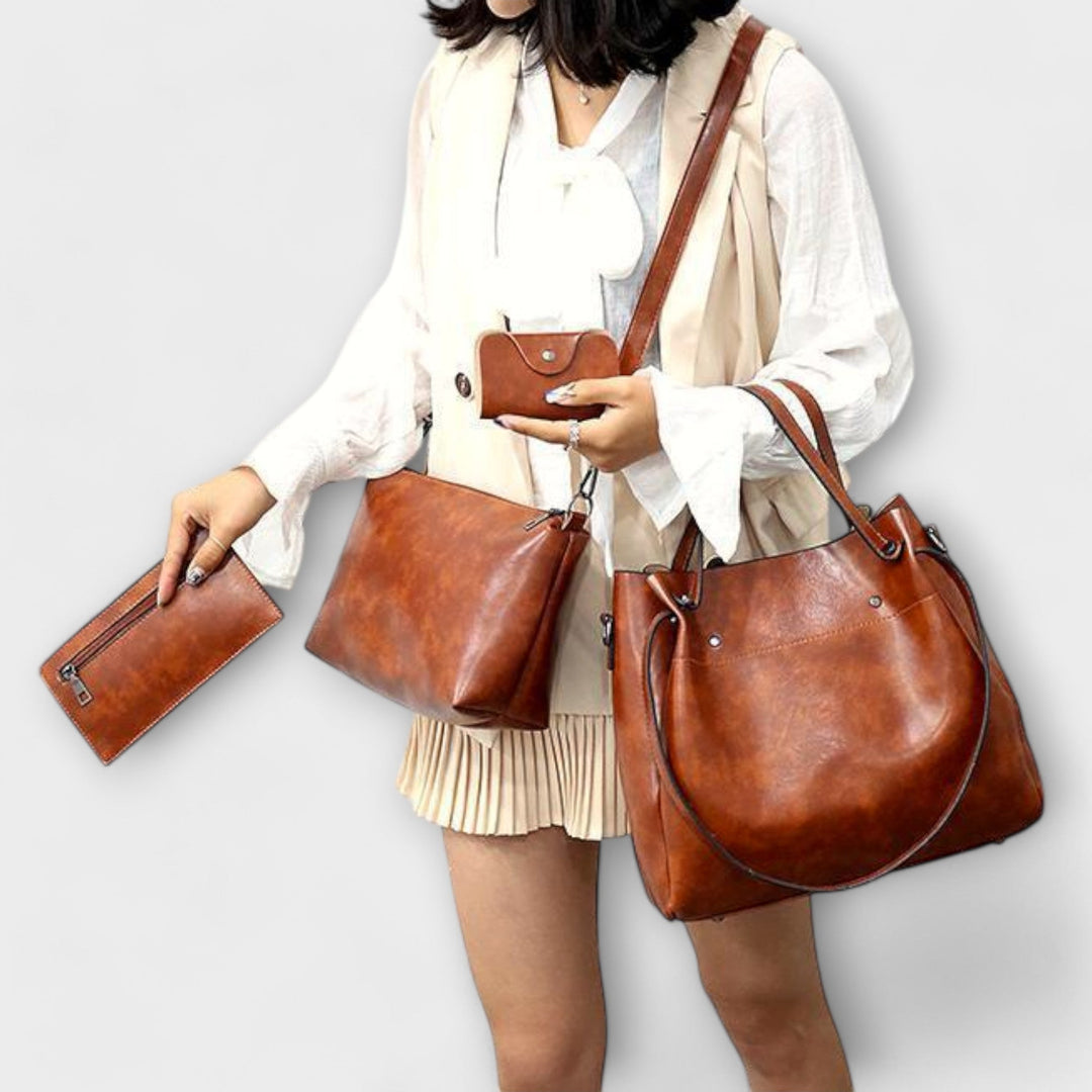 Émilie | Conjunto de 3 Piezas Bolso & Clutch Elegancia Vintage