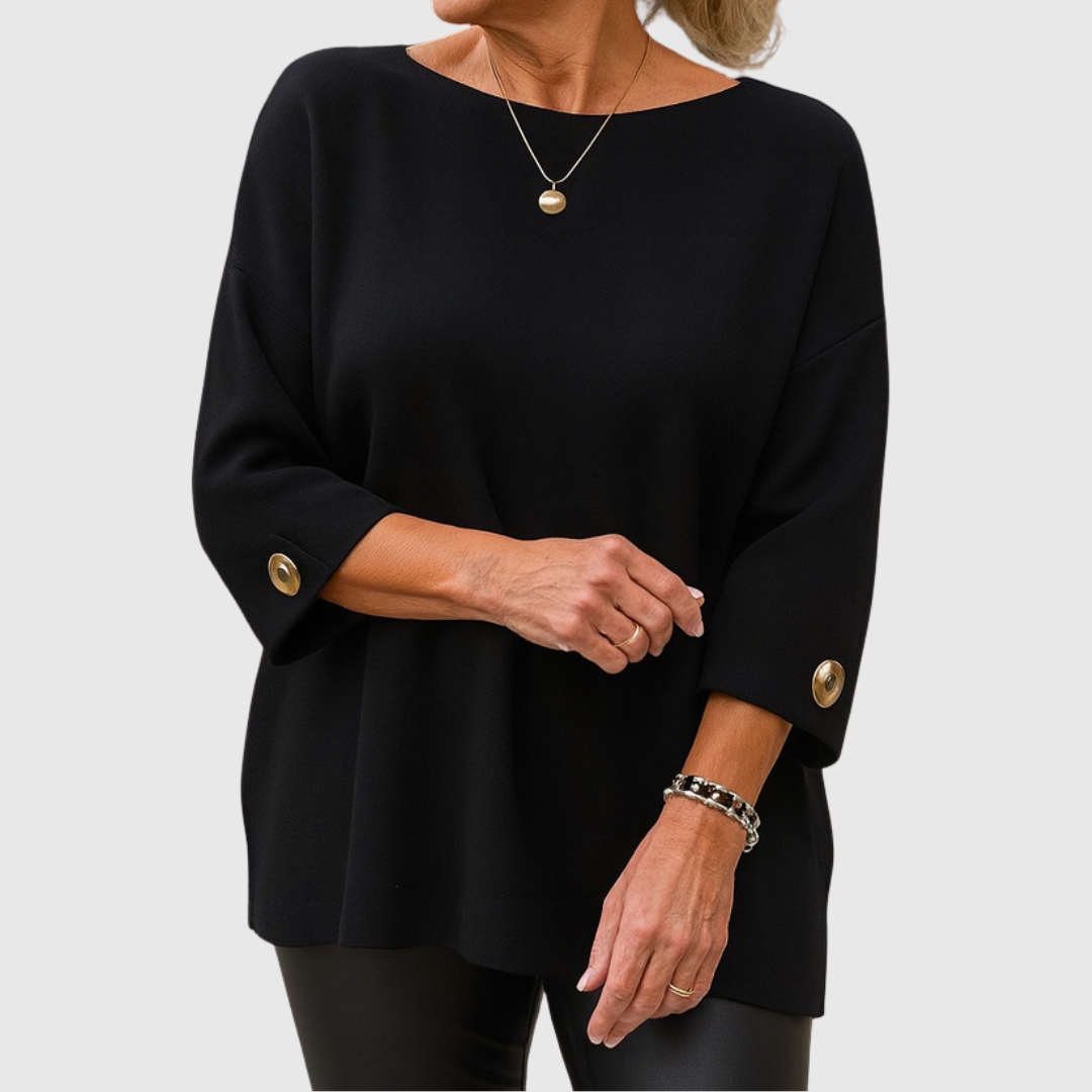 Geneviève | Suéter Elegante Detalle de Botón