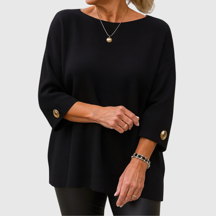 Geneviève | Suéter Elegante Detalle de Botón