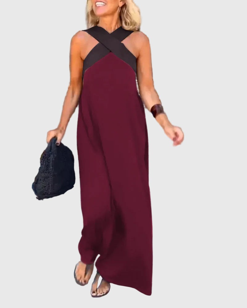 Maëlys | Vestido Maxi Espalda Descubierta Elegante