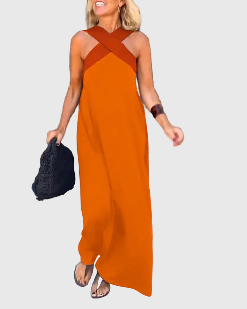 Maëlys | Vestido Maxi Espalda Descubierta Elegante