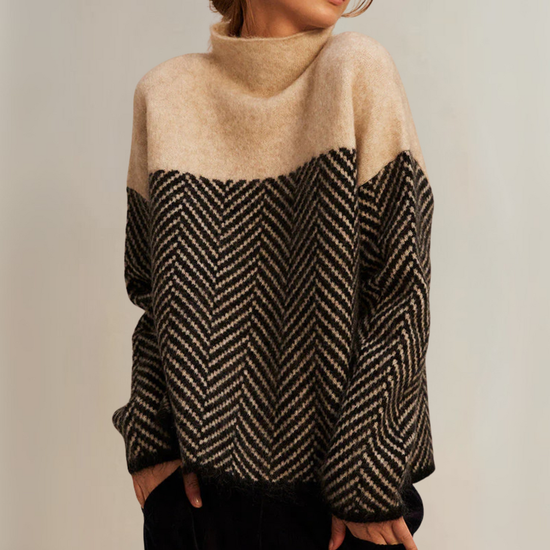 Brigitte | Jersey de Cuello Alto Gráfico