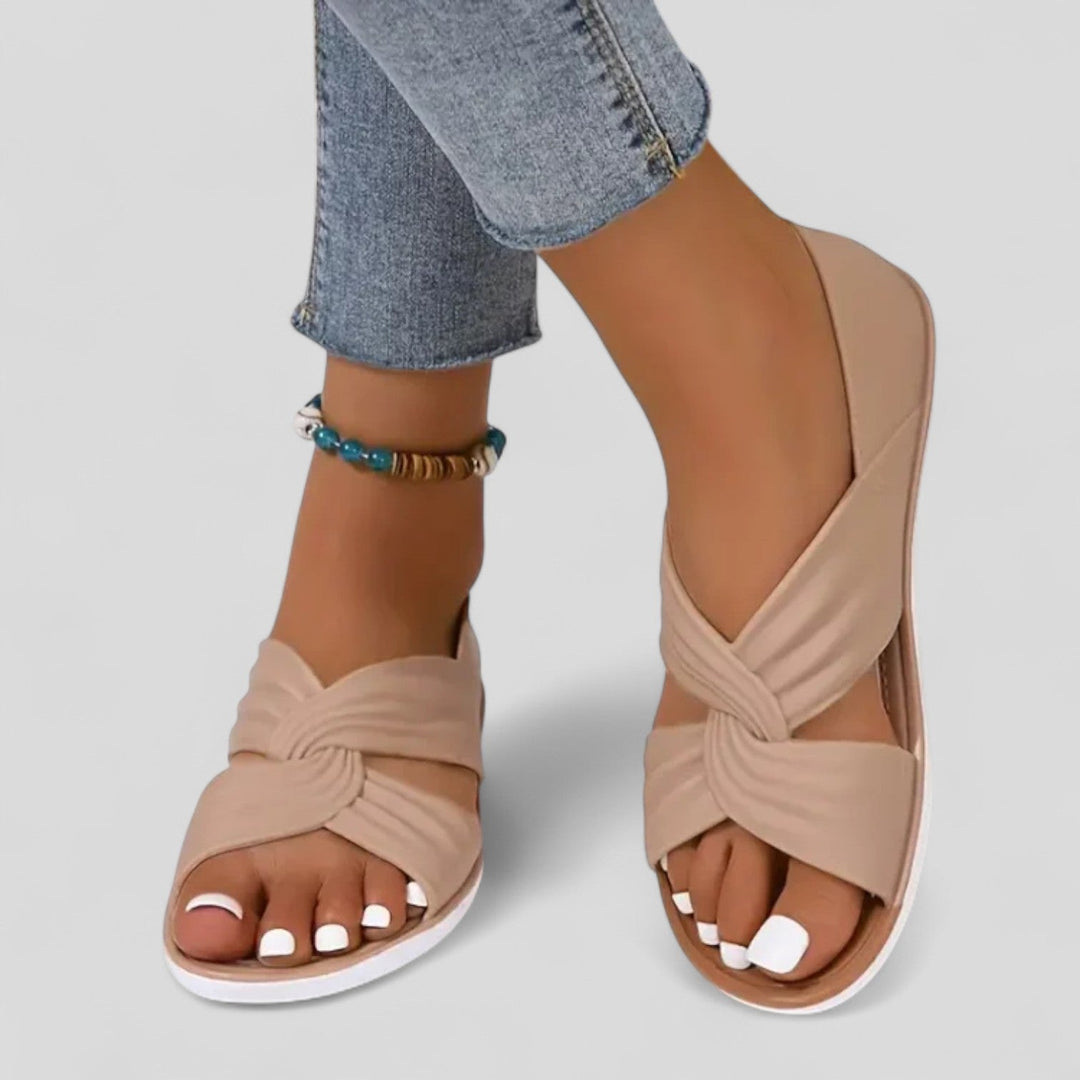 Diane | Mules Planas Torsadadas Confort Suave