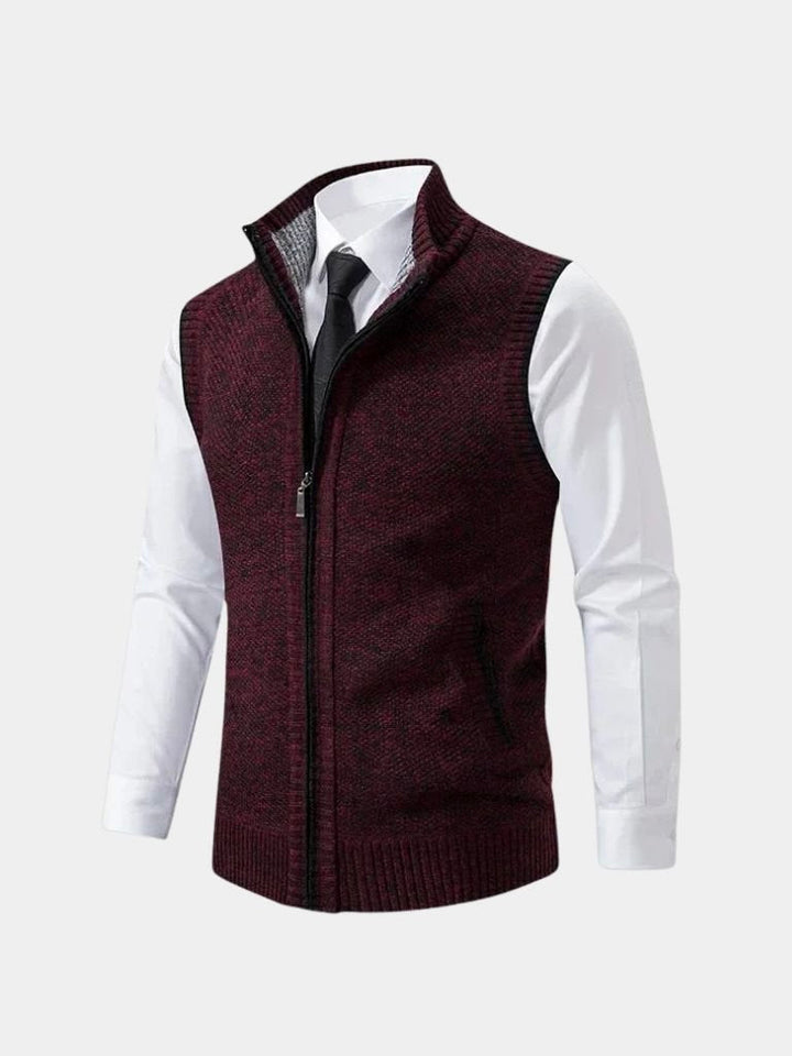 Elegant Full-Zip Sweater Vest - Dalton & Rowe
