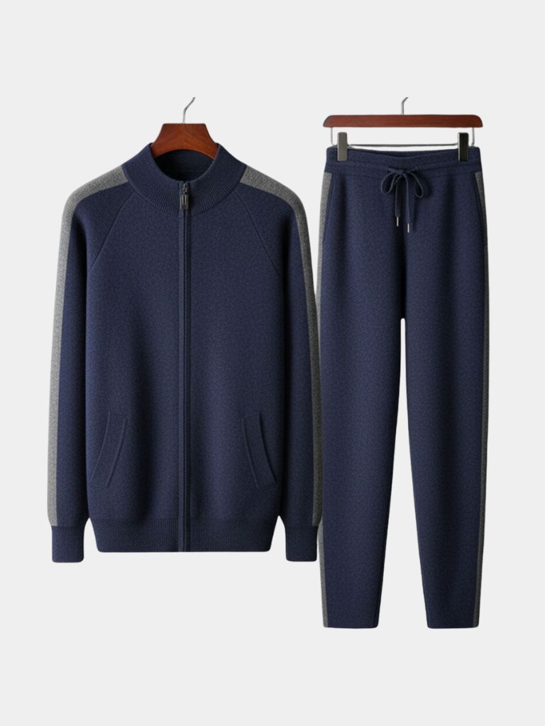 Navy Heritage Cashmere Set - Dalton & Rowe