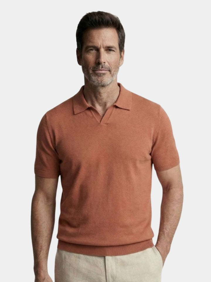Casual Buttonless Knit Polo Shirt - Dalton & Rowe