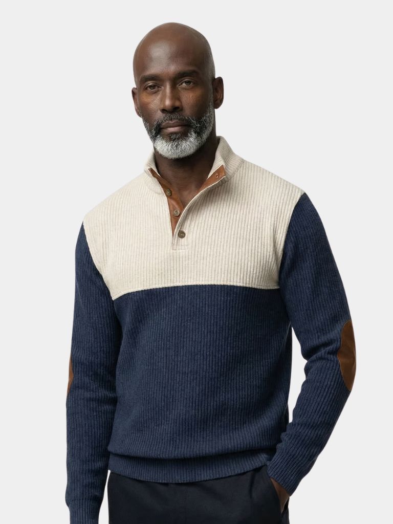 High Collar Corduroy Retro Pullover - Dalton & Rowe