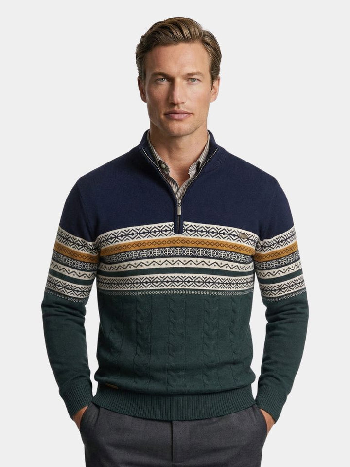 Half Zip Knit Pullover Sweater - Dalton & Rowe