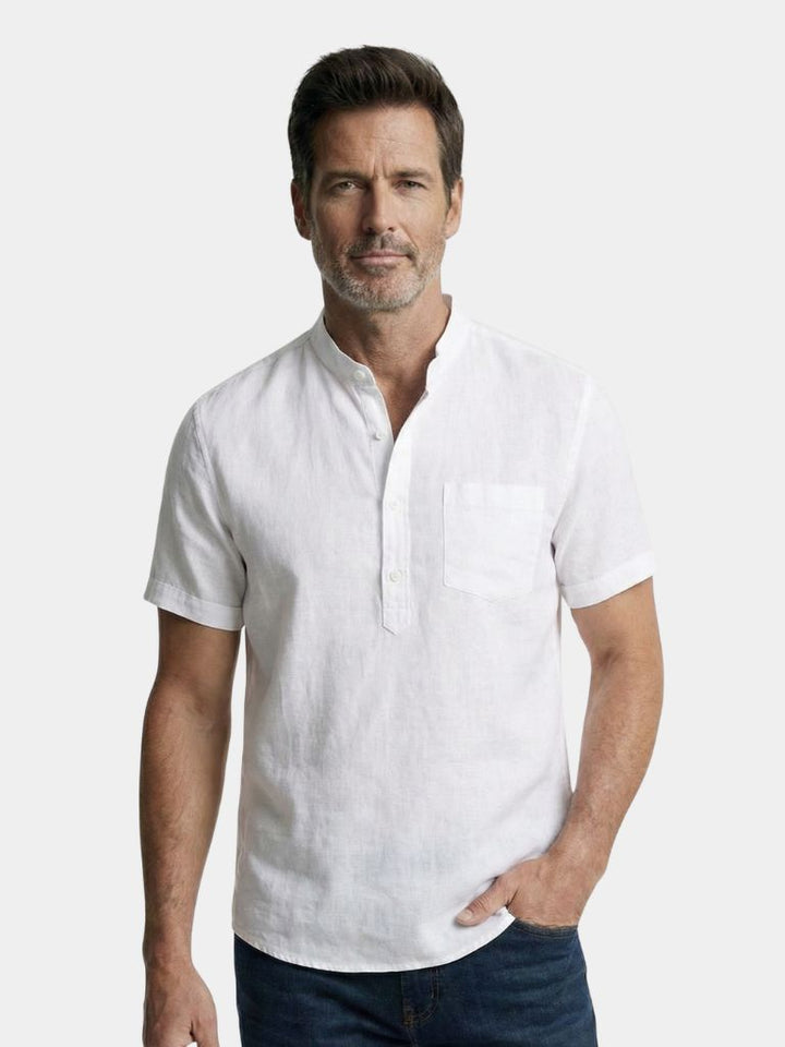 White Wellspring Linen T-Shirt - Dalton & Rowe