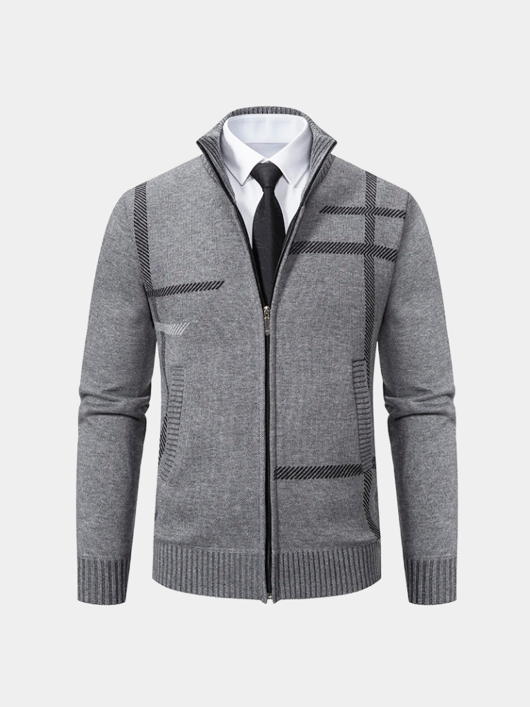 Graphite Symmetry Knit Jacket - Dalton & Rowe