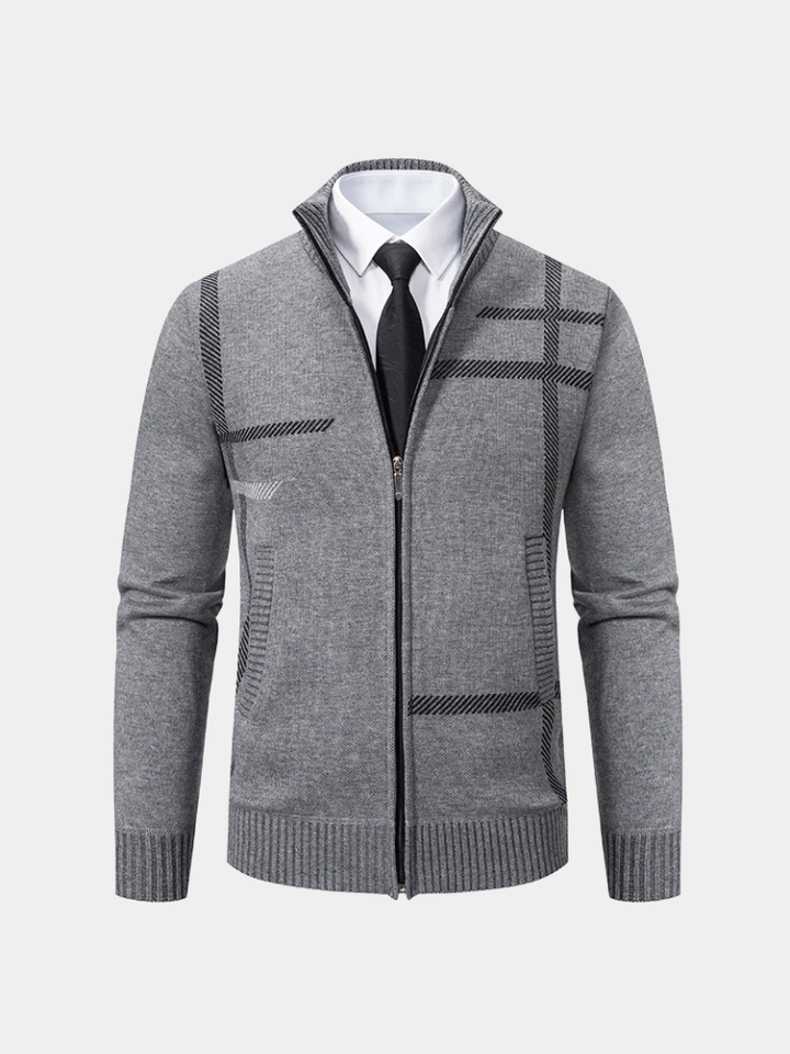 Graphite Symmetry Knit Jacket - Dalton & Rowe