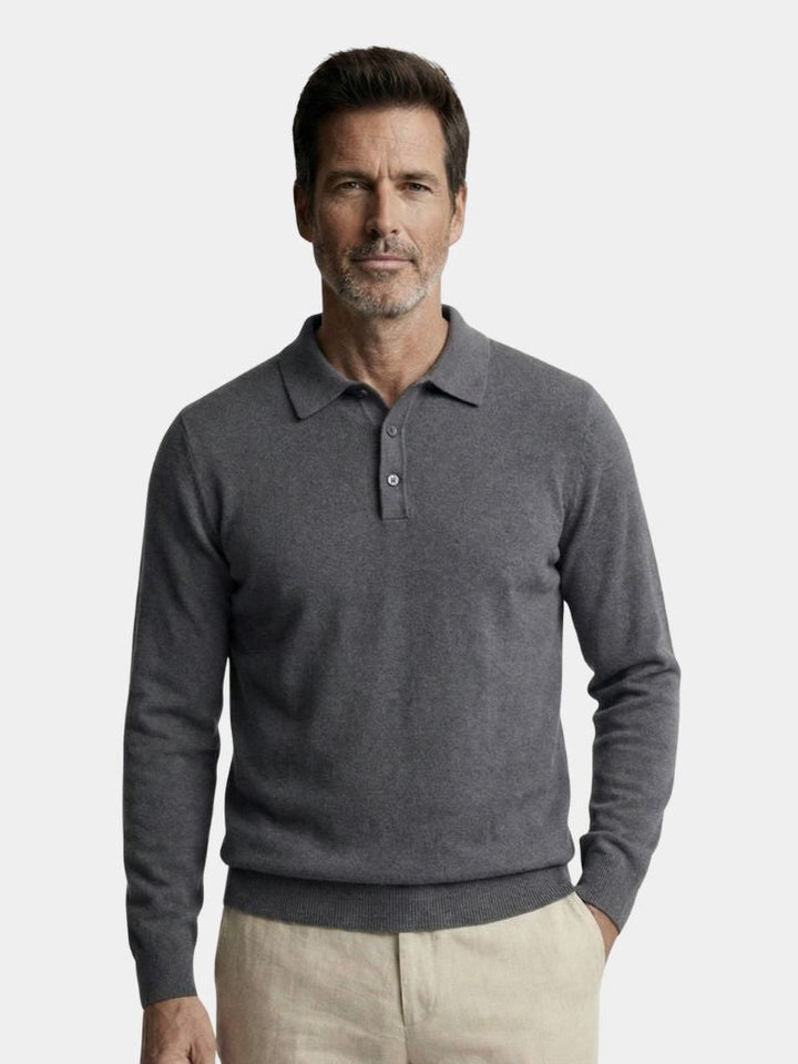 Wool Knit Button Up Polo Pullover - Dalton & Rowe