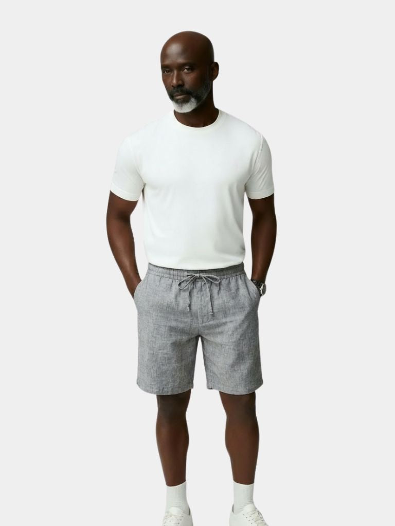Gris Mariner Linen Shorts - Dalton & Rowe