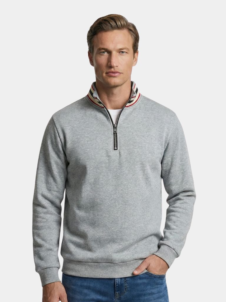 Regent Striped High Collar Pullover - Dalton & Rowe