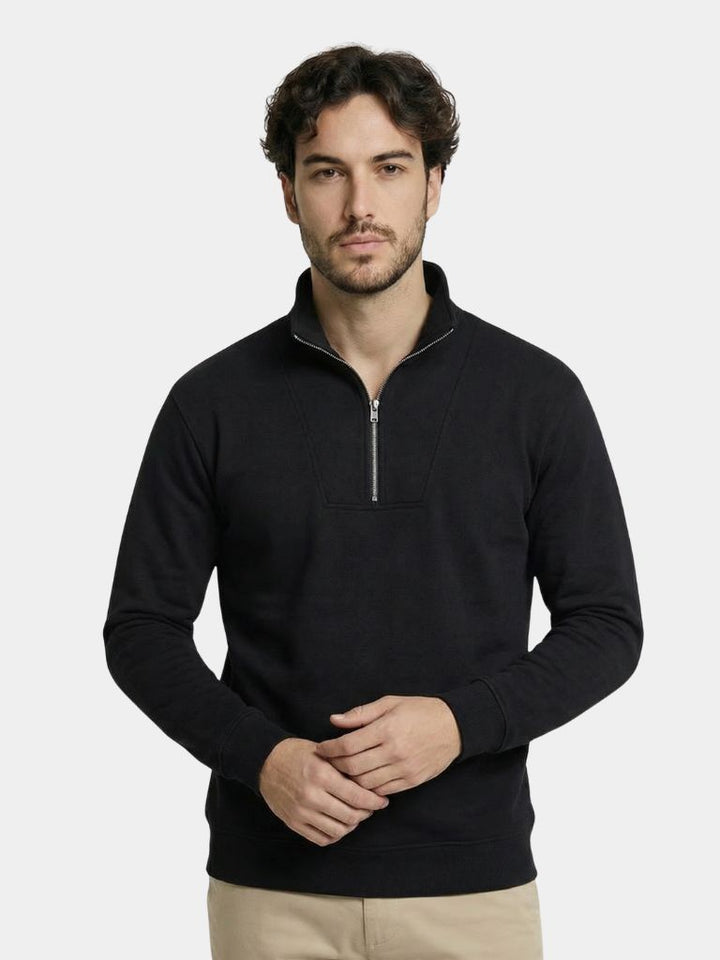 Zip Black Lapel Sports Sweatshirt - Dalton & Rowe