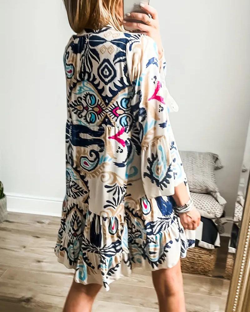 Émilie | Vestido Bohemio Impreso