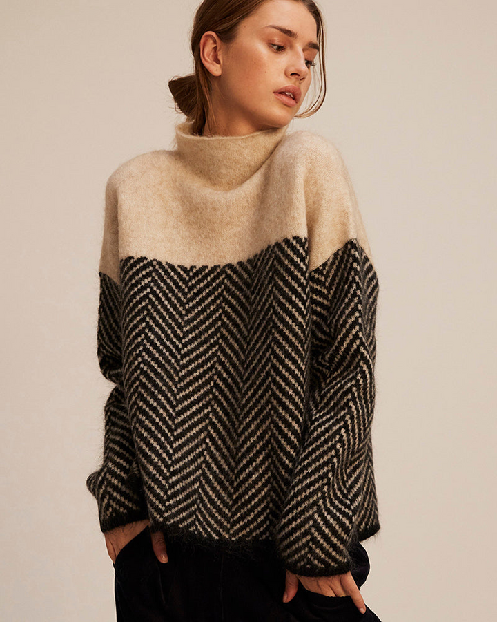 Brigitte | Jersey de Cuello Alto Gráfico