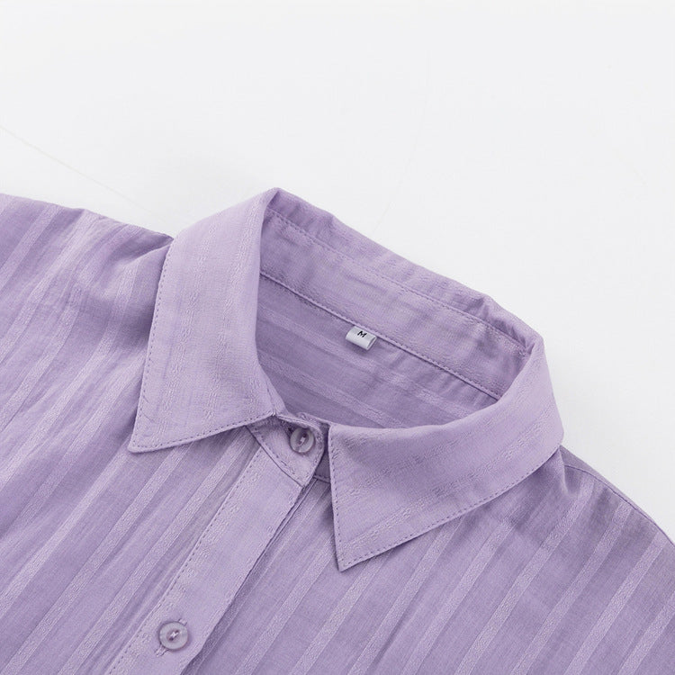 Viola - Conjunto de Camisa Botonada y Shorts Aireados