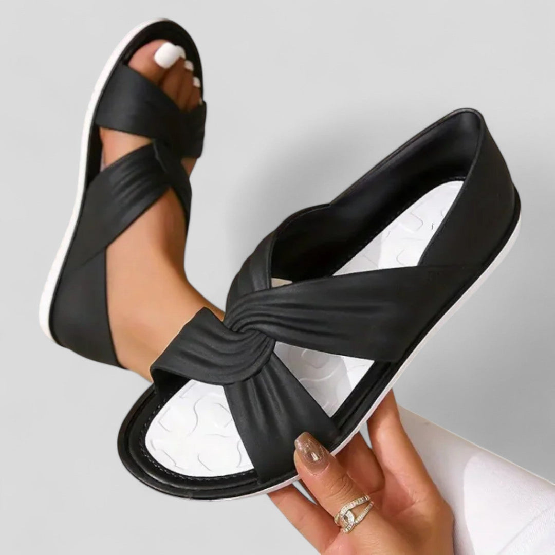 Diane | Mules Planas Torsadadas Confort Suave