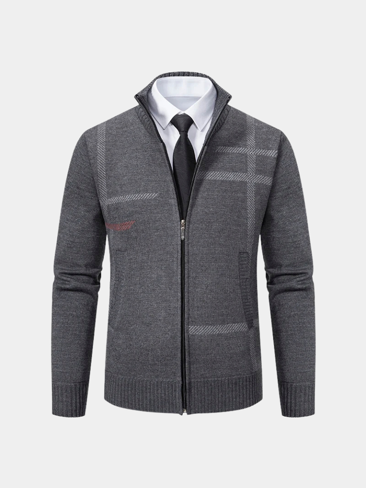 Graphite Symmetry Knit Jacket - Dalton & Rowe