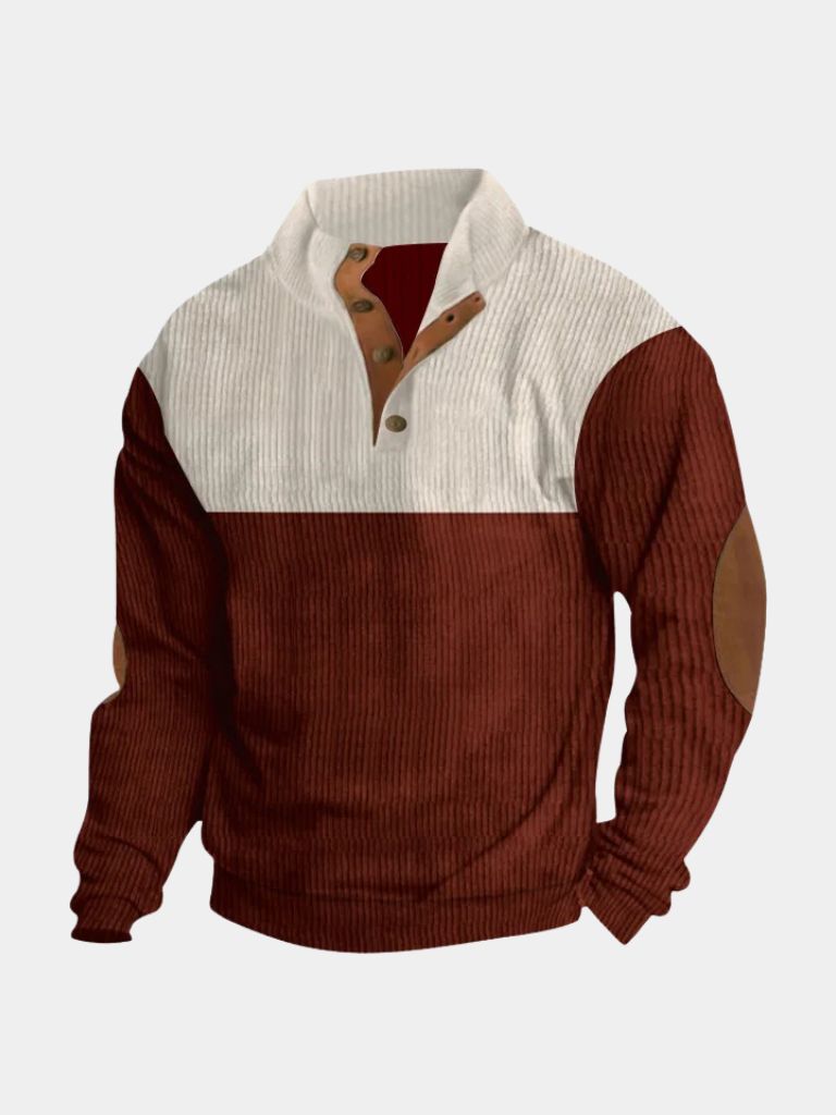 High Collar Corduroy Retro Pullover - Dalton & Rowe