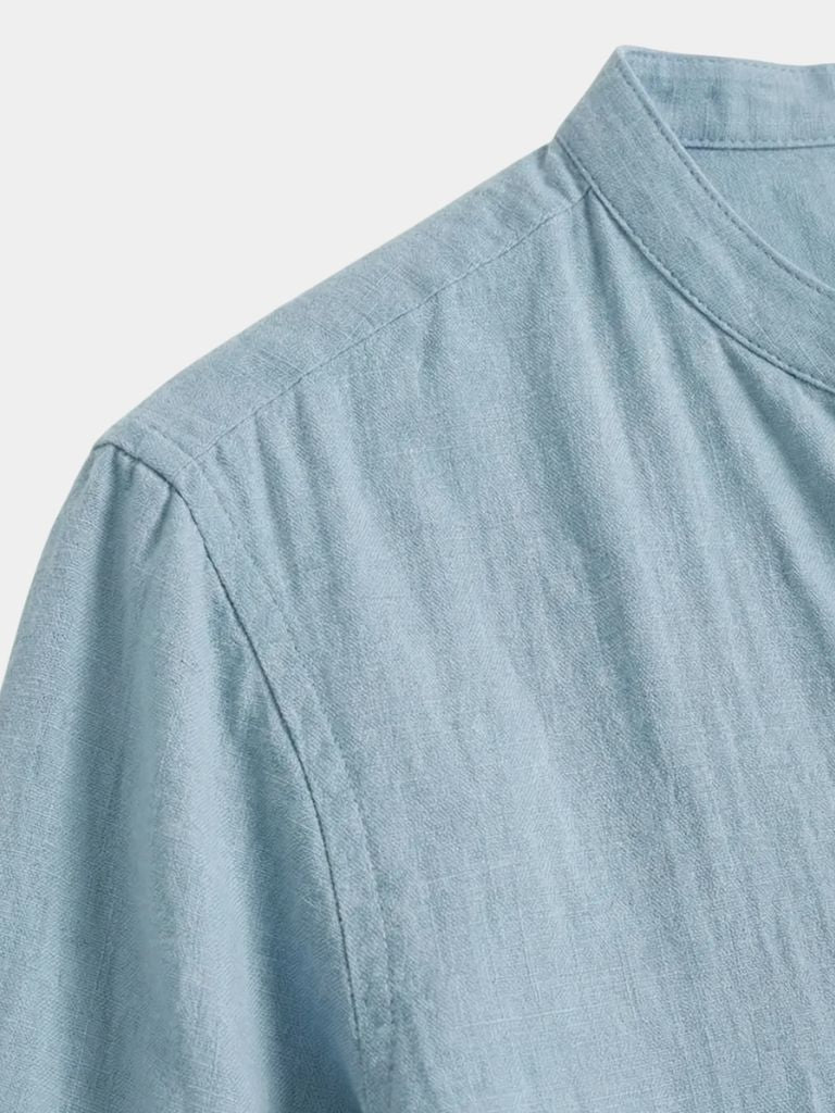 Casual Henley Neck Long Sleeve T-Shirt - Dalton & Rowe
