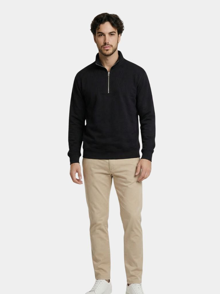 Zip Black Lapel Sports Sweatshirt - Dalton & Rowe
