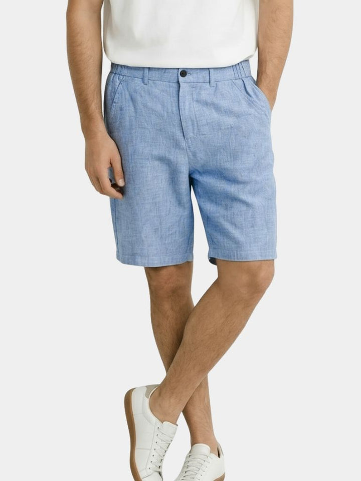 Bleu Horizon Linen Shorts - Dalton & Rowe