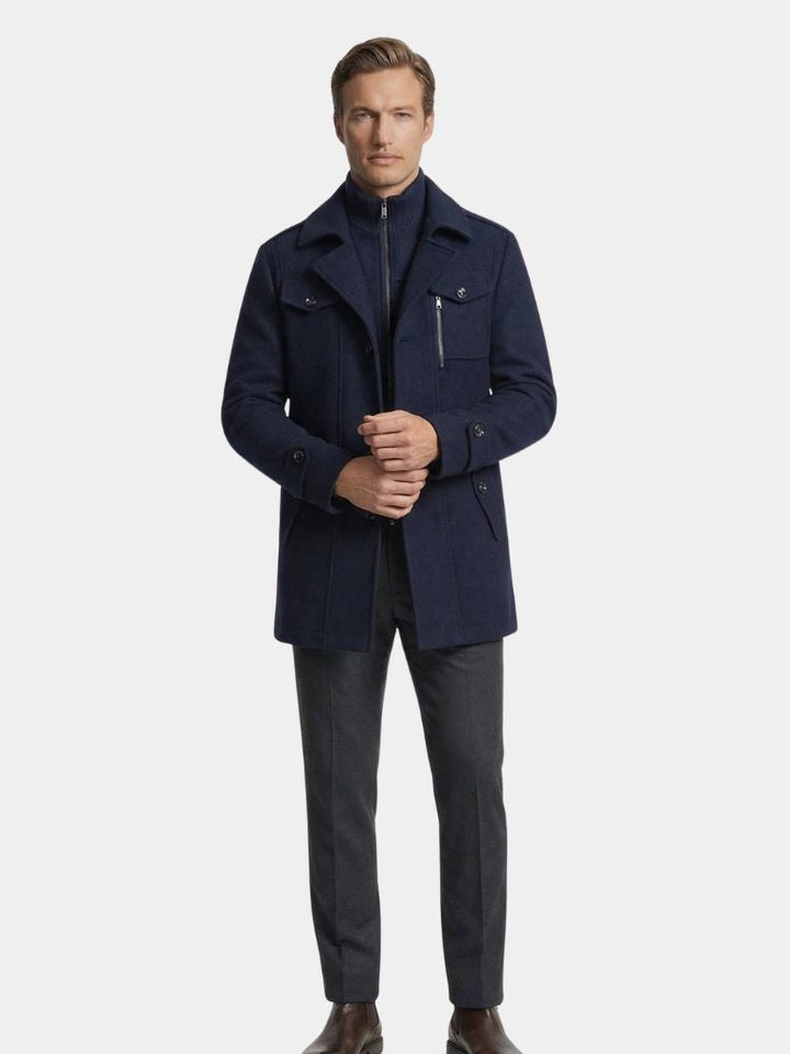 Aristocratic Black Wool Overcoat - Dalton & Rowe