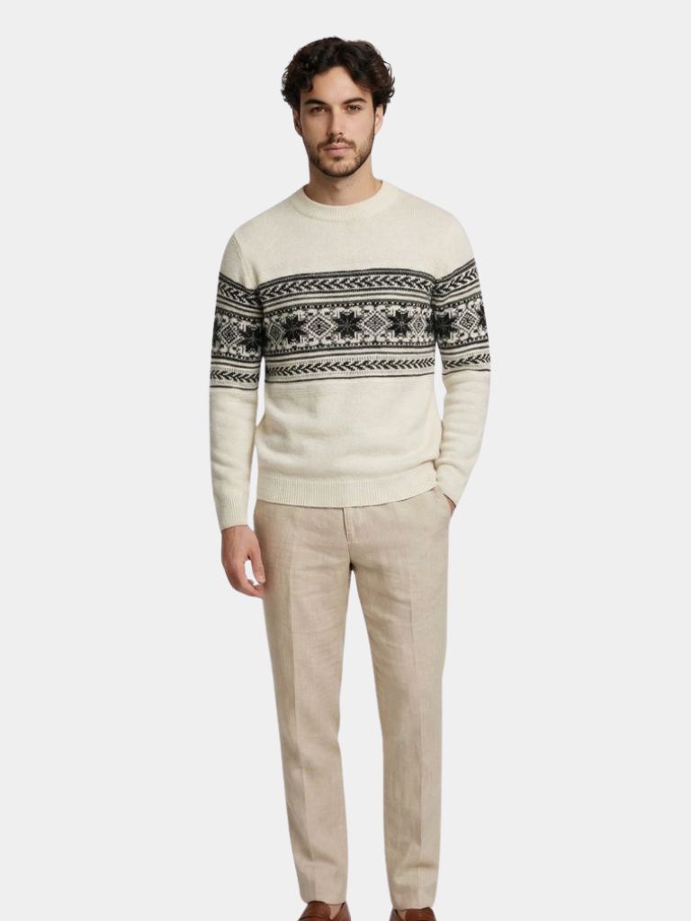 100% Wool Fair Isle Pullover Sweater Jumper - Dalton & Rowe