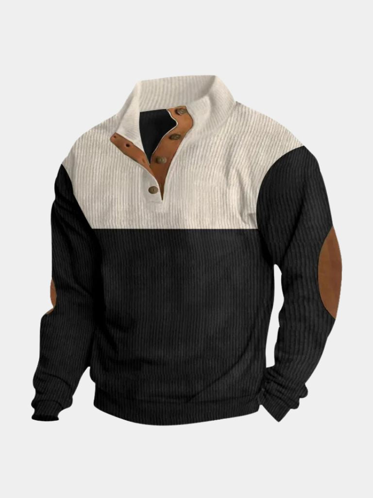 High Collar Corduroy Retro Pullover - Dalton & Rowe
